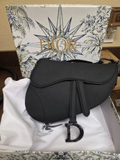 christian dior saddle bag black leather handbag picture
