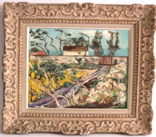 Fantastic Vintage Impressionism Landscape Painting, Signed Framed picture