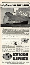 1948 Lykes Lines: From Gulf to Globe Vintage Print Ad picture