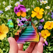 Rainbow Aura Pyramid Titanium Bismuth Ore Gemstone Cluster Reiki Gemstone Gifts picture