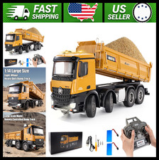 1:14 RC Dump Truck 4WD Construction Vehicle with Lights Sounds Heavy Duty picture