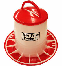 EXTRA LARGE RITE FARM PRODUCTS HD 20 LB CHICKEN FEEDER LID &HANDLE POULTRY CHICK picture