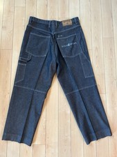 Rocawear Men's Dark Blue Denim Straight Jeans Embroidered Logo 5-Pocket picture