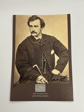 John Wilkes Booth Hair Strand Piece President Abraham Lincoln Relic Card RARE picture