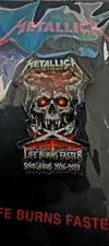 METALLICA PIN THE SPHERE LAS VEGAS 2026 LIFE BURNS FASTER SKULL AUTHENTIC  picture