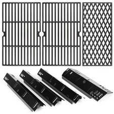 Dyna-Glo 70-01-911 Grill Parts 4 Porcelain Steel Heat Plates 3 Cast Iron Grates picture