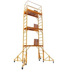 18 Ft Scaffolding Tower w/ Hatch Platform 1000 Lbs. Capacity W/ 36