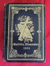 Antique 1903 German Lutheran Hymnal Deutsches Gesangbuch Personalized Cover 1904 picture
