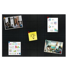 Large Square Felt Cork Board Tiles, Self Adhesive DIY Felt Bulletin Board Pin... picture