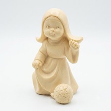 Vintage A. Santini Resin Nun Playing Soccer/ Football Figurine, Marked, 4 1/8” T picture