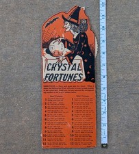 Vintage H.E. Luhrs Crystal Fortunes Halloween Party Game As Found  picture