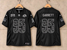 Nike Los Angeles Rams Myles Garrett #95 Salute to Service Football Jersey Black picture