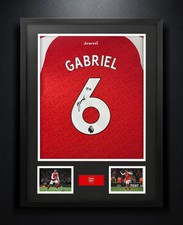 Gabriel Magalhães Signed Arsenal Adidas Jersey Framed Beckett COA Auto Display picture