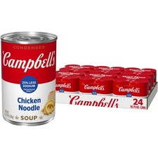 Campbell's Condensed Chicken Noodle Soup 25% Less Sodium 10.75 oz Cans 24 Pack picture