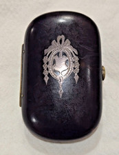 Antique Georgian Tortoiseshell Box with Silver Mounts & Hallmarks picture
