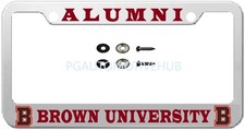 License Frame Stainless Steel Chrome Plated FOR BROWN  UNIVERSITY ALUMNI picture
