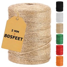 Vanhench 805FT Natural Jute Twine String, Bulk Hemp Jute Rope Cord Twine for Cr picture