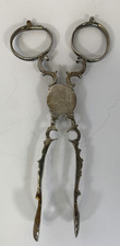 Antique Sterling Silver Sugar Tongs 18th Century 36g William Comyns Engraved picture