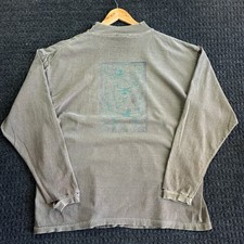 Vintage Gramicci Long Sleeve T Shirt Mens XL Green Made USA Distressed Thrashed picture