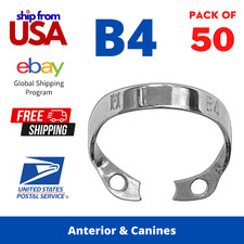 50 Pack #B4 Brinker Rubber Dam Clamps - Stainless Steel Dental Endodontic USA picture