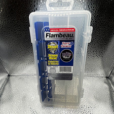 Flambeau Zerust Hard Case Tuff Tainer 2003 Tackle Box Clear/Blue Plastic picture