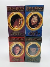 VINTAGE 2001 Lord of the Rings Glass Goblet Complete Set Burger King picture