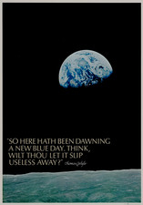 Vintage 1968 Earthrise Apollo 8 Thomas Carlyle LooArt Press Poster 919 Original picture