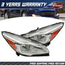 Headlight Assembly Pair Chrome Housing For Ford Escape SUV 2013-2016 picture