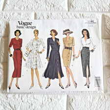 Vtg NEW Vogue 1148 Pattern 14 16 18 90s Wrap Dress Sewing Power Dressing UC FF picture