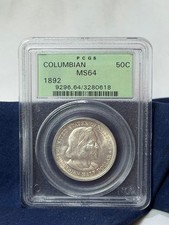 1892 Columbian 50C Coin PCGS MS64 Commemorative Half Dollar picture