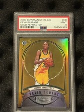 2007-08 Bowman Sterling - Kevin Durant #KD Gold Refractor /99 (RC) PSA 9 Mint RC picture