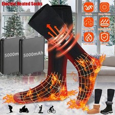 Electric Heated Socks Rechargeable Battery Men & Women Winter Foot Warmer Gifts picture