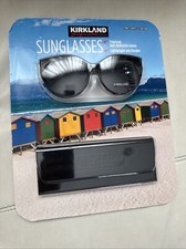 Kirkland Signature KS17 M49 Black Smoke Crystl Grey Polarized Sunglasses w/ Case picture