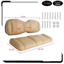 Universal Deluxe Seat Bottom & Back Cushion Set New for Club Car EZGO Yamaha Tan picture