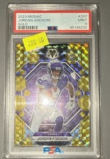 2023 Panini Mosaic - Rookies Jordan Addison #337 Gold Mosaic Prizm /10 (RC) picture