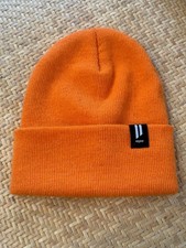 Hollow Men's 100% Baby Alpaca Performance Beanie Orange One Size Unisex NWOT $50 picture