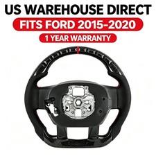 Black Carbon-Fiber-Look Steering Wheel Fits 2015-2020 Ford F-150 Raptor XL XLT picture