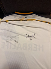 adidas LA Galaxy MLS Soccer Jersey Herbalife Nutrition White/Navy/Gold L picture