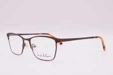 NEW NICOLE MILLER NMP709 C02 BROWN HAVANA AUTHENTIC EYEGLASSES 50-16 picture
