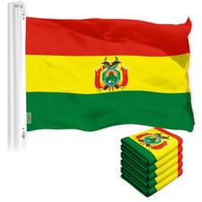 NEW G128 Bolivia Flag 5-Pack 3x5 FT, Bolivian Printed 300D Polyester picture