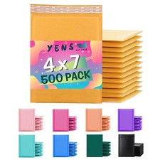 Yens® 500 #000 4x8 Kraft Bubble Padded Envelopes Mailers Inner 4 X 7 picture