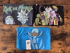 Lot Of 3 Rick & Morty T-Shirts, Size L, Unisex, 2017-2022 Used And New picture