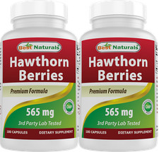 2 Pack Best Naturals Hawthorn Berry 565 mg 180 Capsules picture