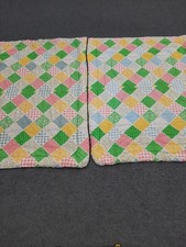 2 Scarce 1970s Sears COUNTRY PATCH Patchwork Twin 2 Sided Comforters 61