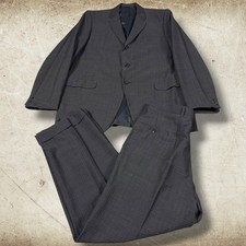 Vintage Bond Clothes Bespoke Suit Men’s 42R (34x31) Gray Check 50’s 60’s Talon picture