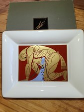 Erte Samson And Delilah A3254 1987 Bone China Japan Dish W/ Sides Art Deco picture