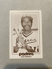 1977 San Diego Padres Schedule Cards - Dave Winfield Type I - 2 Bats on Shoulder picture