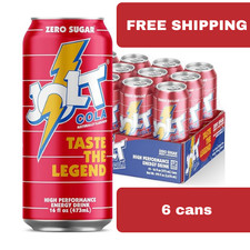 Jolt Zero Sugar Cola Energy Drink, 16 fl oz Cans, 6 Pack – Zero Sugar High Energ picture