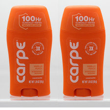Carpe 2 PCS Orange Container Antiperspirant Deodorant 1.76 oz x 2; CHOOSE SCENT picture