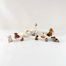 Vintage Hagen-Renaker Miniature Figurine Lot of 10 - Ducks Dogs Bear Parrot picture